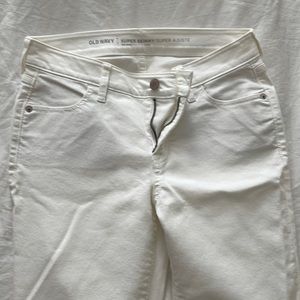 New without tags old navy super skinny white pants size 4